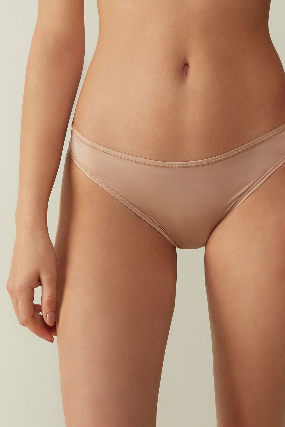 Natural - 044 - Soft Beige Intimissimi Brazilian Panties in Ultralight Microfiber | UDNRA5237