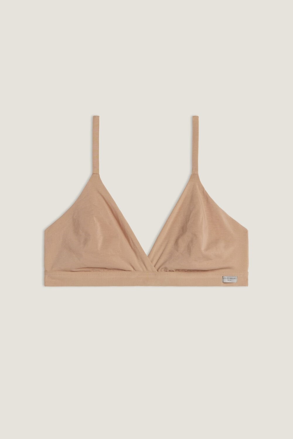 Natural - 044 - Soft Beige Intimissimi Emma Triangle Bra in Natural Cotton | JIXOB7468