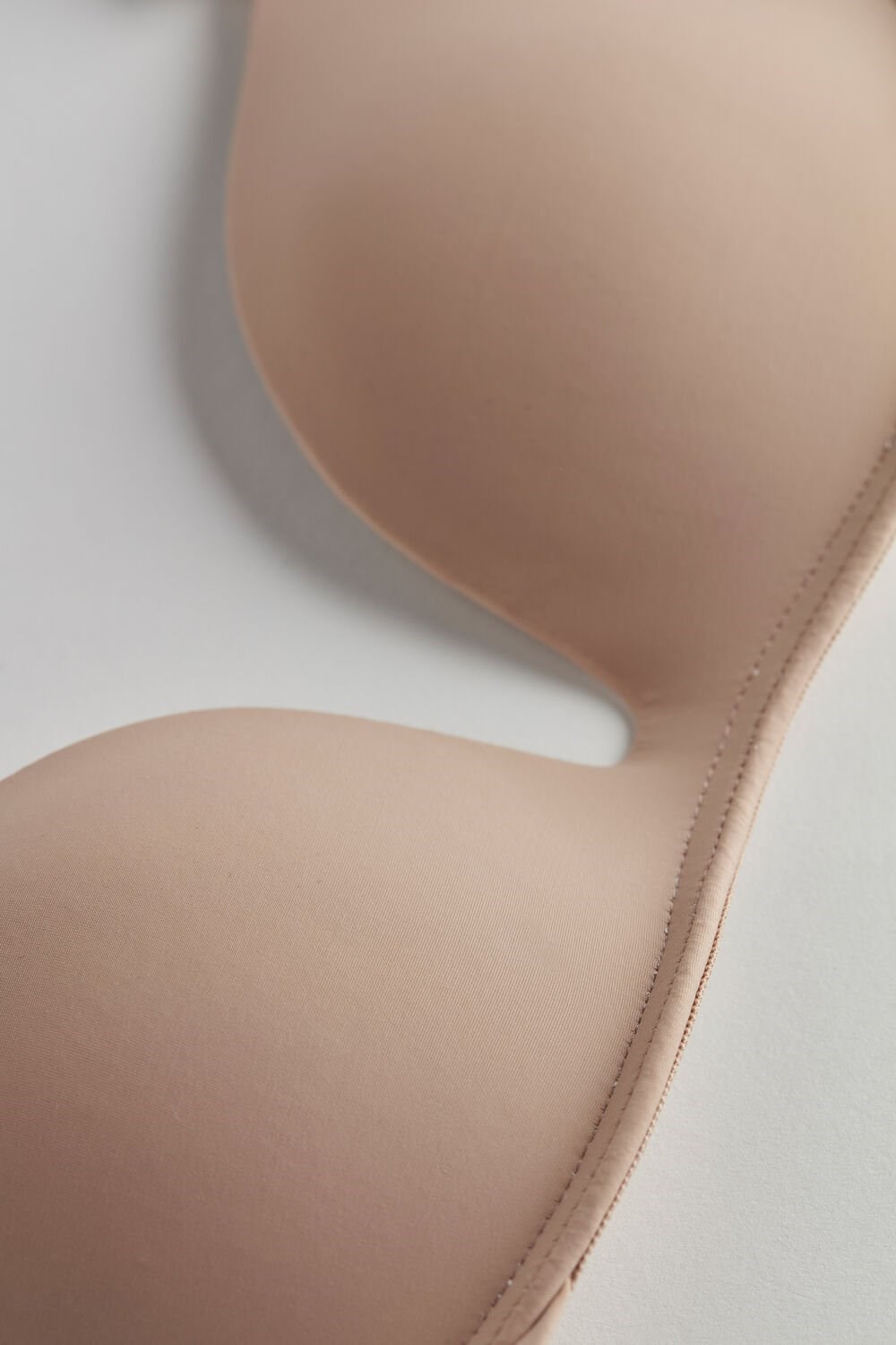 Natural - 044 - Soft Beige Intimissimi Gioia B Cup Microfiber Super Push-Up Bra | FLSKT7094