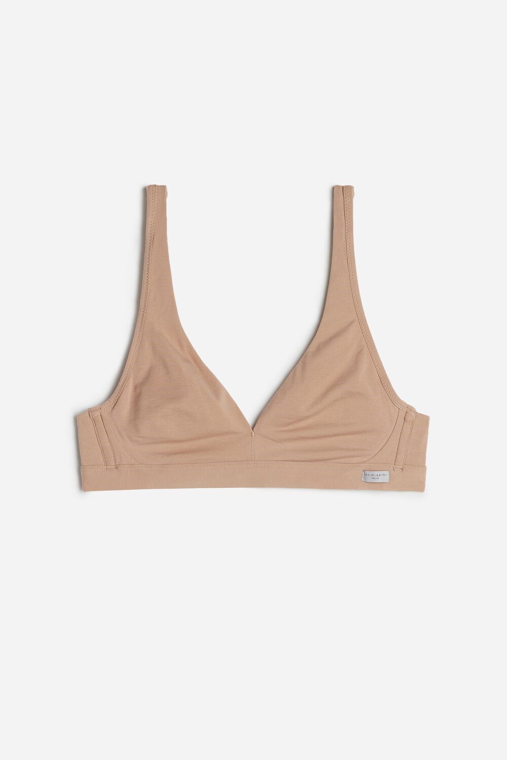 Natural - 044 - Soft Beige Intimissimi Lara Cotton Triangle Bra | AVMTE7689