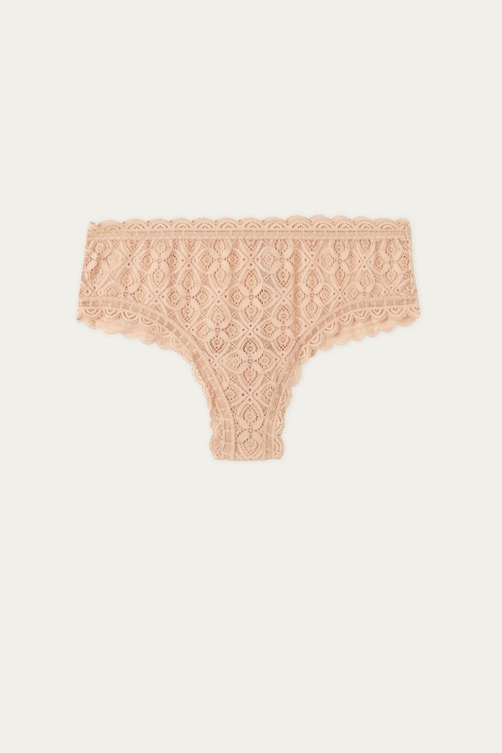 Natural - 044 - Soft Beige Intimissimi Lace Hipster Brazilian | QLOAV2603