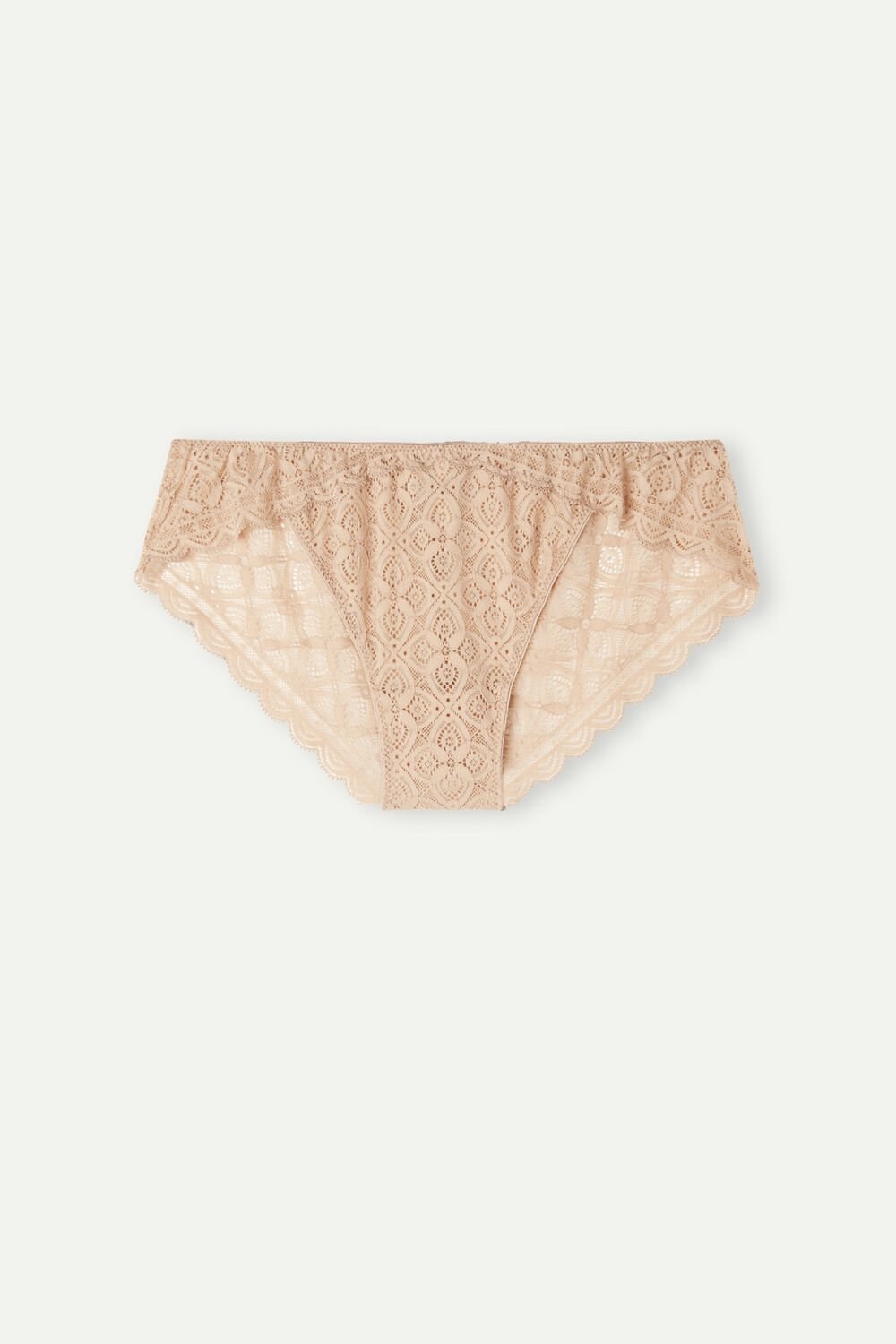 Natural - 044 - Soft Beige Intimissimi Low Rise Lace Panties | WYFSH2740