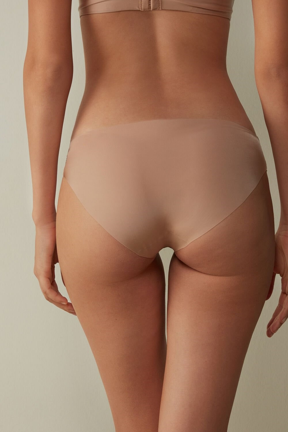 Natural - 044 - Soft Beige Intimissimi Seamless Microfiber Panties | JGYNK6934