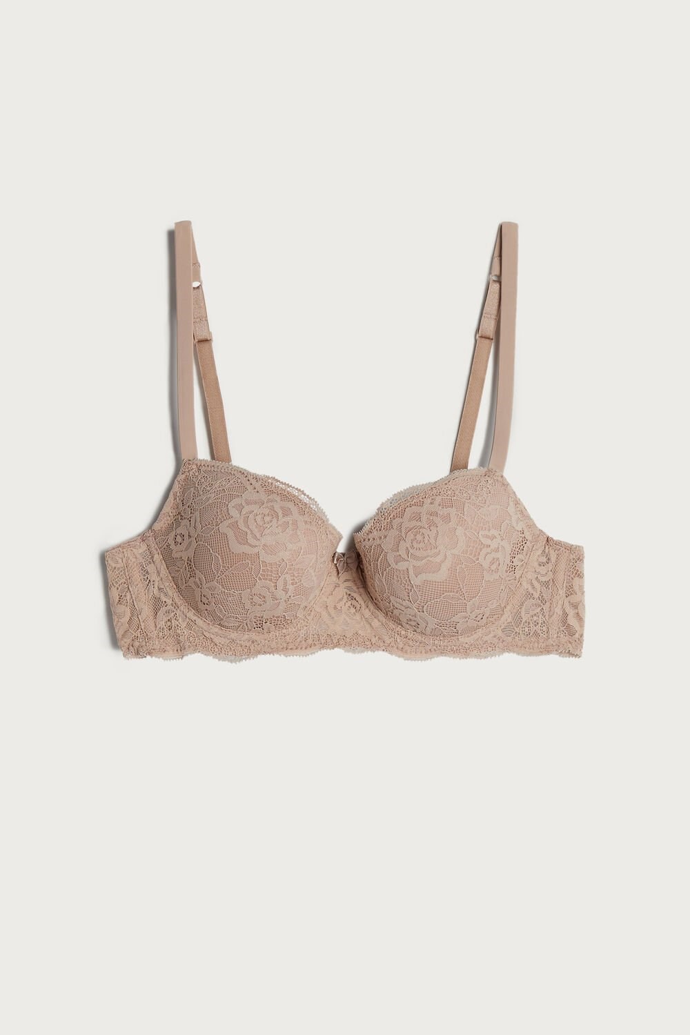 Natural - 044 - Soft Beige Intimissimi Sofia Lace Balconette Bra | OBQAT6548