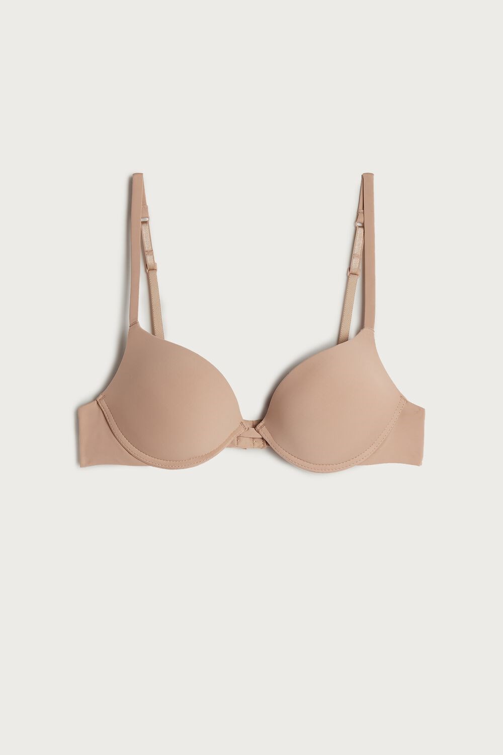 Natural - 044 - Soft Beige Intimissimi Simona Microfiber Super Push-Up Bra | TQVJU5817