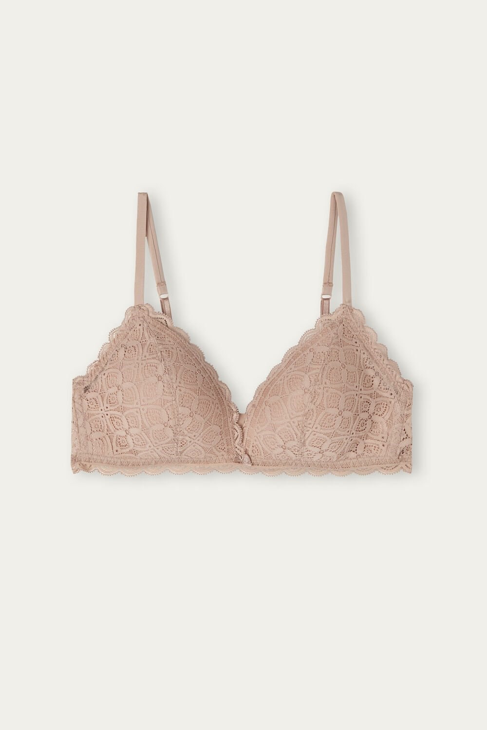 Natural - 044 - Soft Beige Intimissimi Tiziana Triangle Bra in Lace | YPICN2305