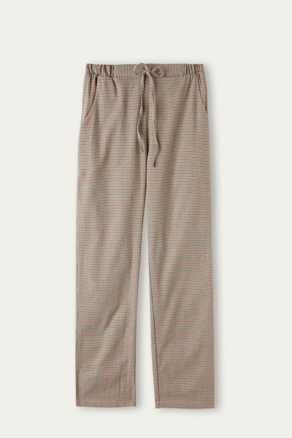 Natural - 156j - Pied De Poule V.De Intimissimi Slow and Cozy Brushed Cloth Pants | FPGKU3428