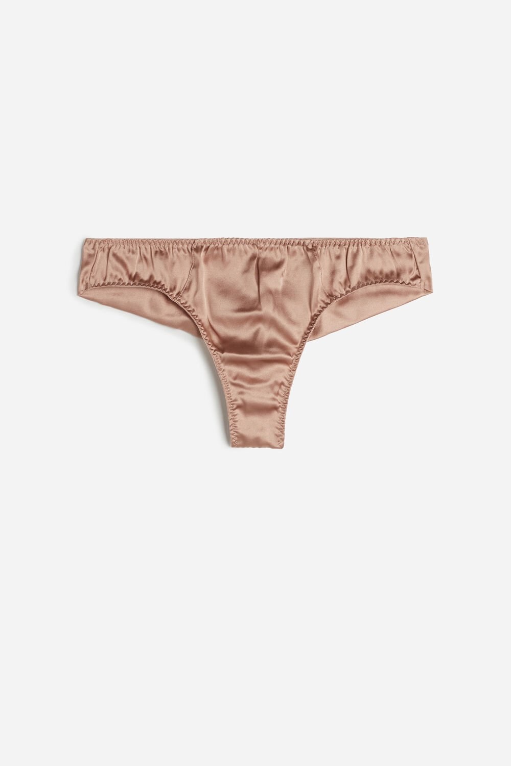 Natural - 163i - Satin Pink Intimissimi Silk Cheeky Briefs | HSDEQ2704