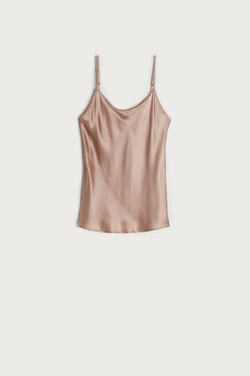 Natural - 163i - Satin Pink Intimissimi Top in Silk Satin | ISMQX9172