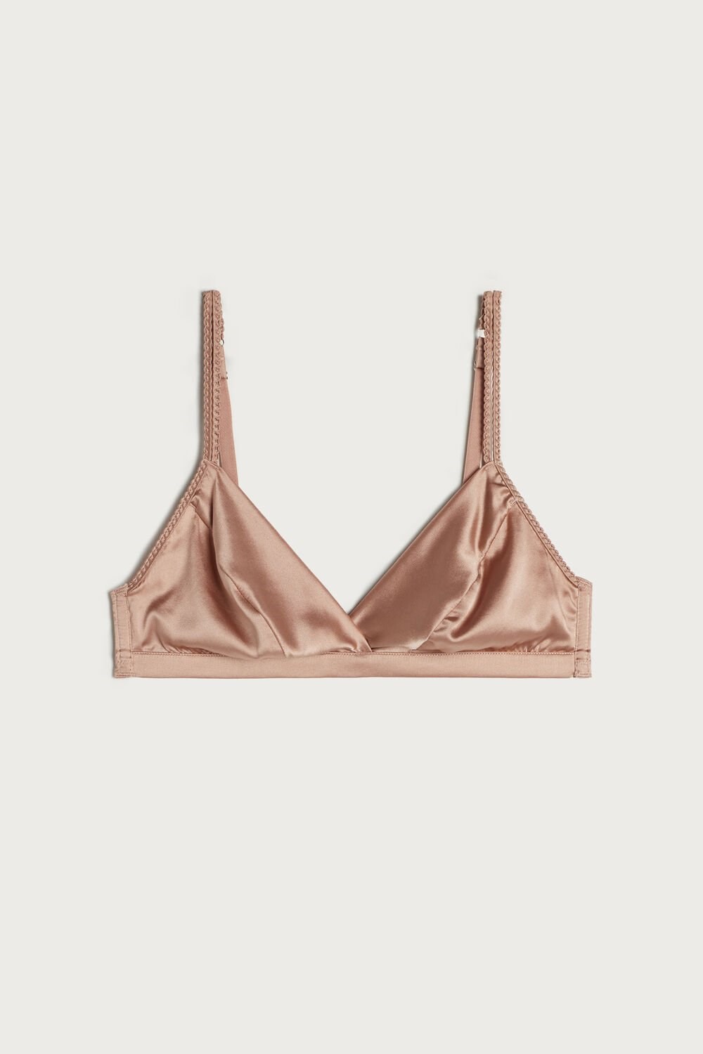 Natural - 163i - Satin Pink Intimissimi Emma Silk Triangle Bra | KRCNL5623