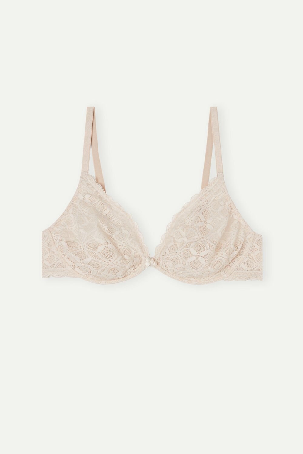 Natural - 2280 - Silk Pink Intimissimi Alessia Balconette Bra in Lace | LFREY6842