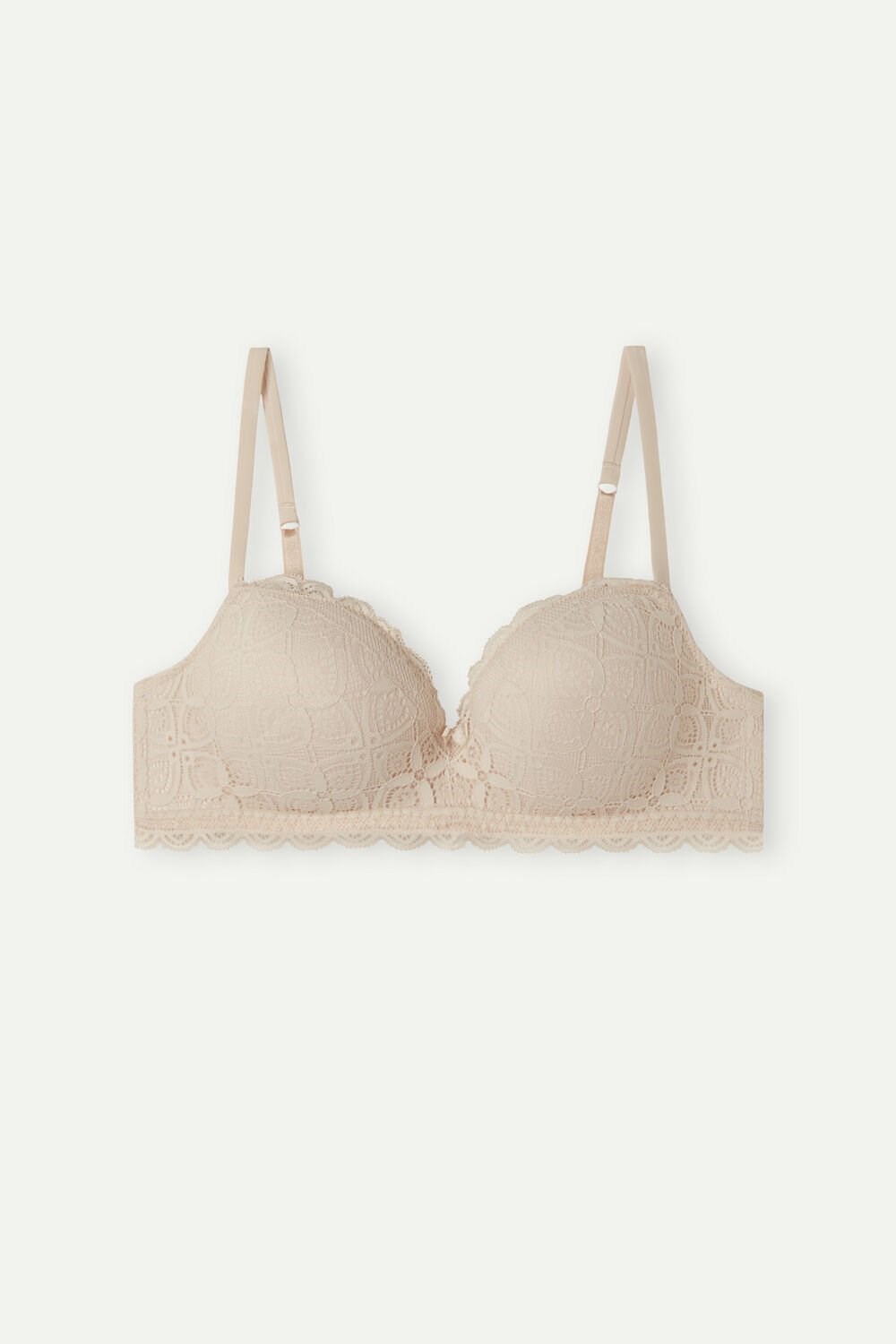 Natural - 2280 - Silk Pink Intimissimi Claudia Balconette Bra in Lace | ZAERN5034