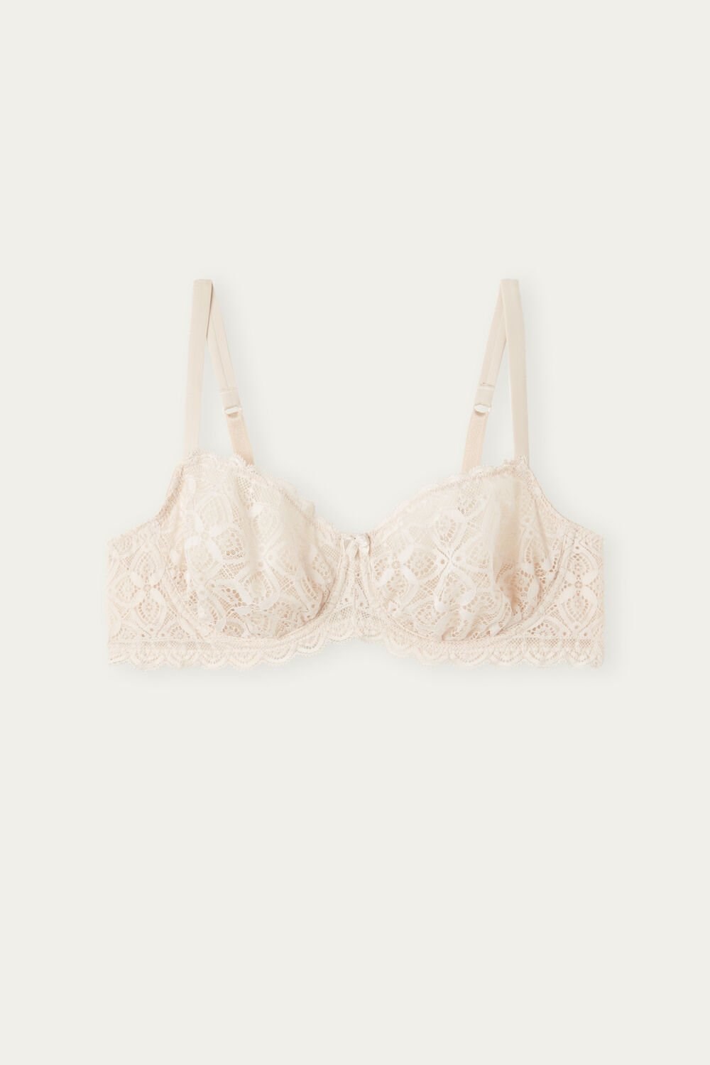 Natural - 2280 - Silk Pink Intimissimi Daniela Balconette Bra in Lace | OSUBA2498