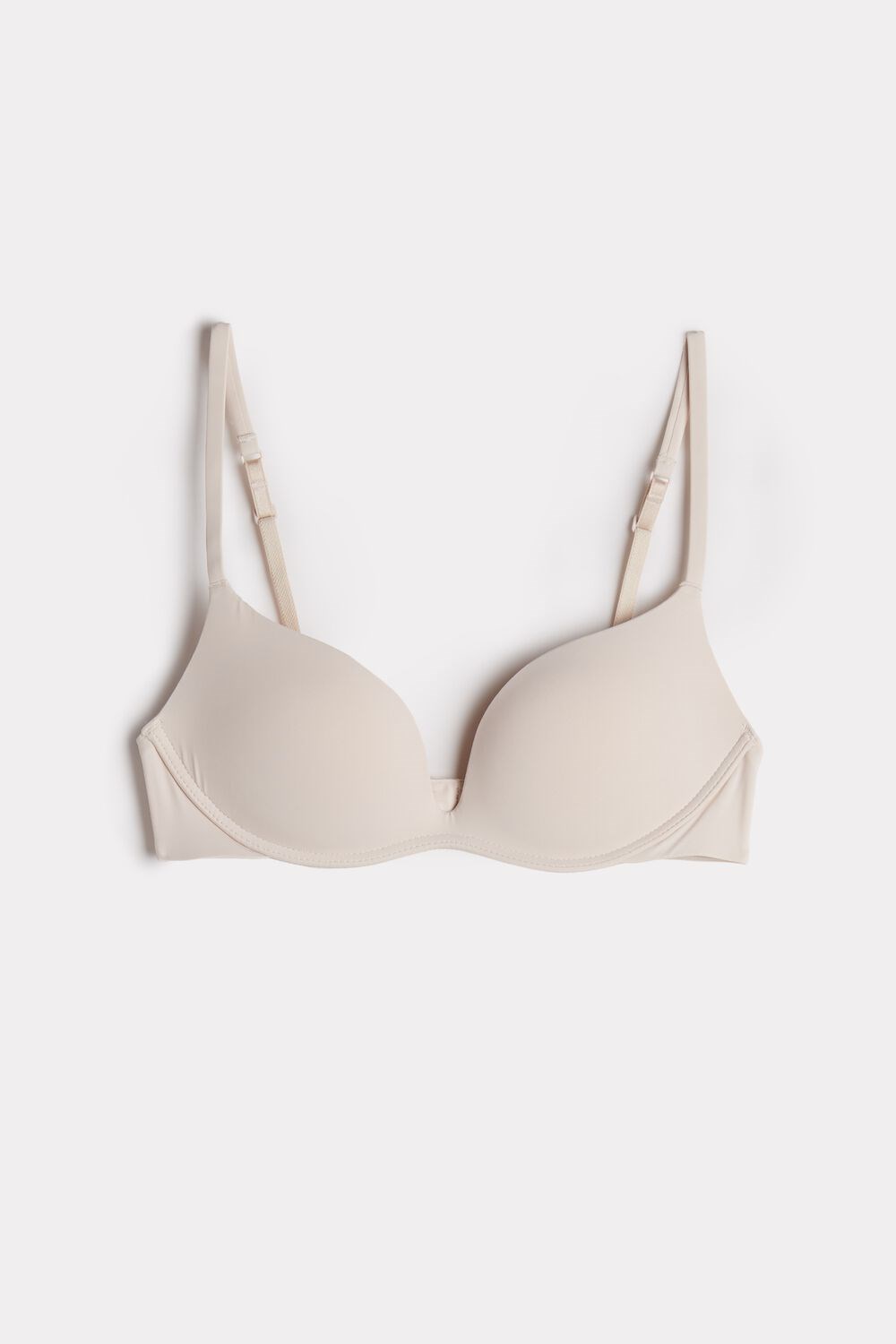 Natural - 2280 - Silk Pink Intimissimi Gioia B Cup Microfiber Super Push-Up Bra | KAWRP5782