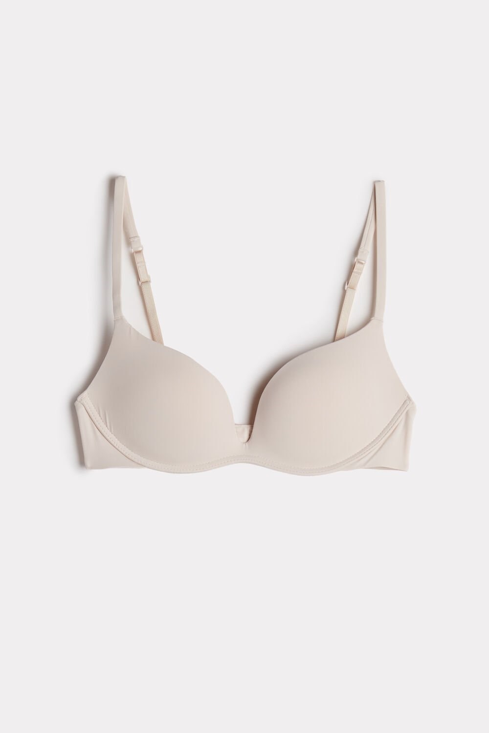 Natural - 2280 - Silk Pink Intimissimi Gioia C-D Cup Microfiber Super Push-Up Bra | WAPJC9518