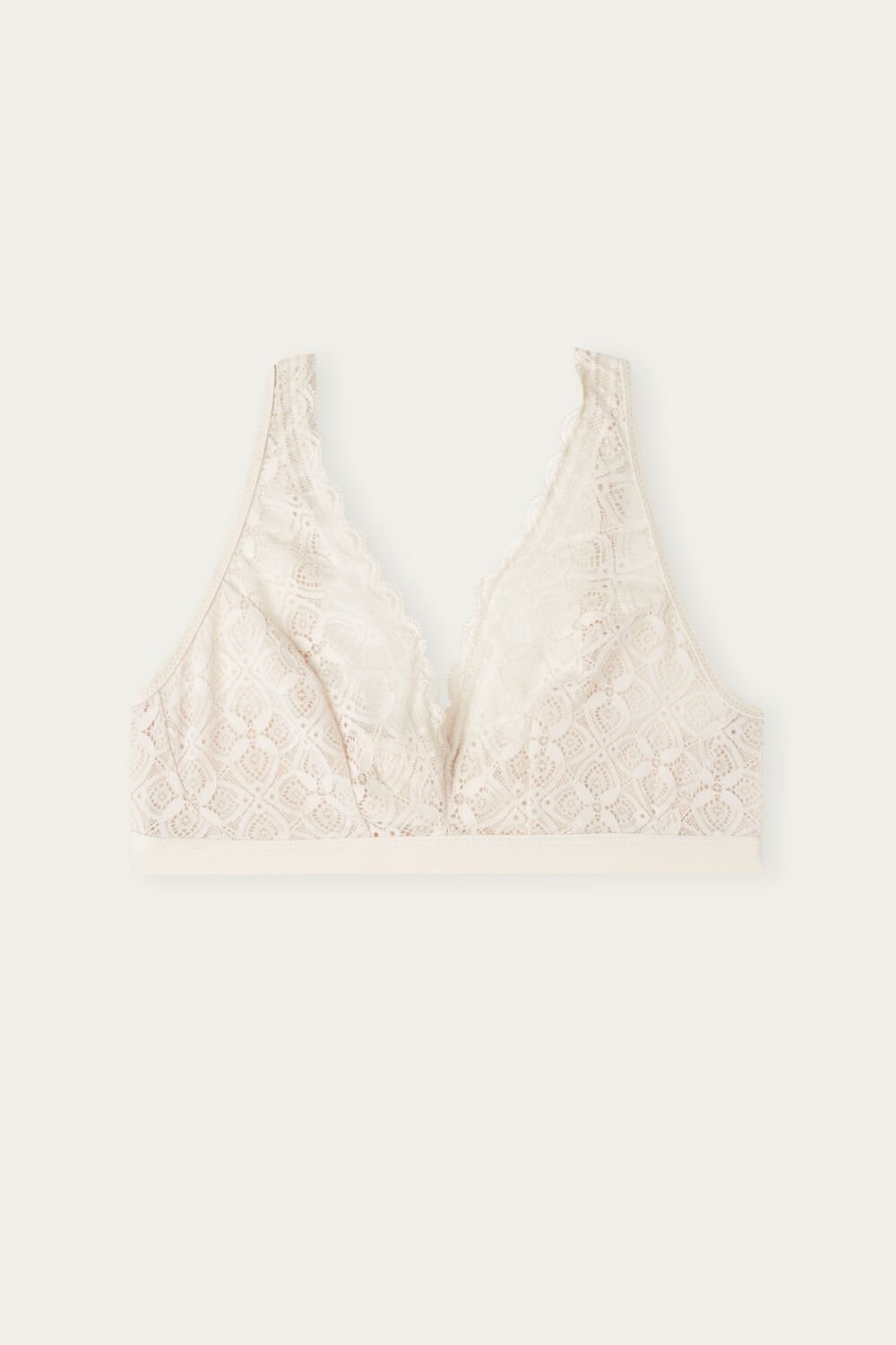 Natural - 2280 - Silk Pink Intimissimi Lara Triangle Bra in Lace | OXMKQ3620