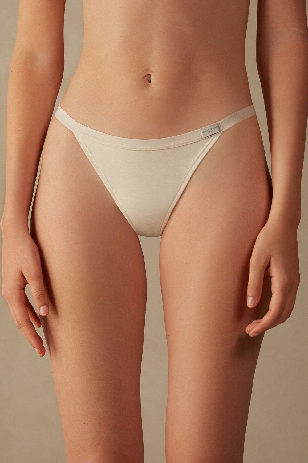 Natural - 2280 - Silk Pink Intimissimi String Thong in Cotton | LQVAD1698