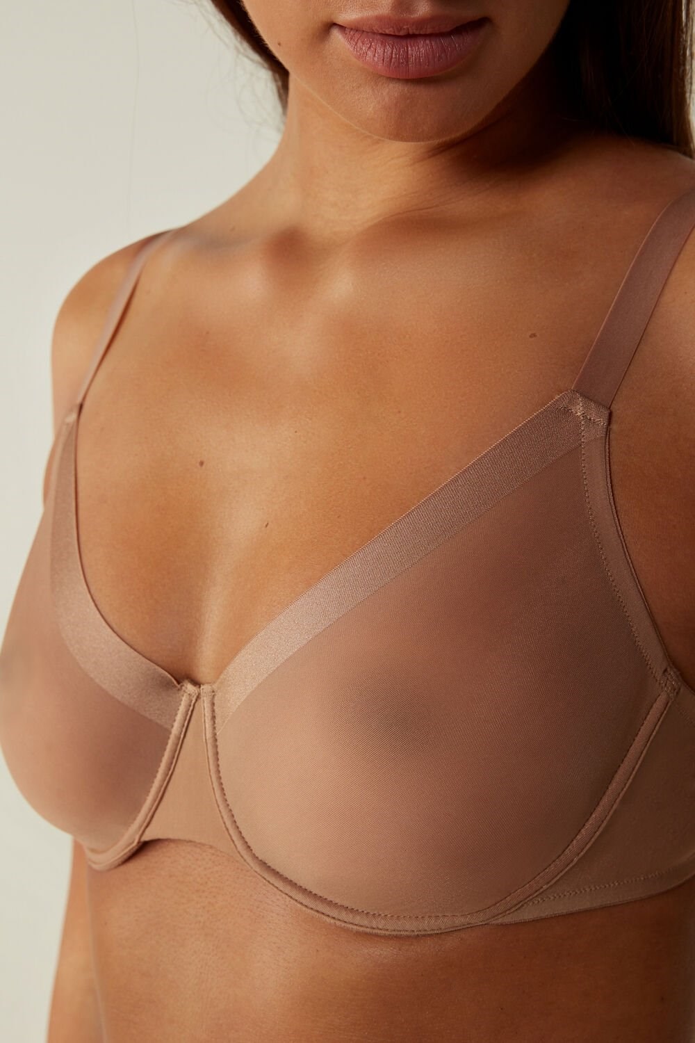 Natural - 417i - Medium Beige Intimissimi Sveva Invisible Touch Balconette Bra | OSFHT6583