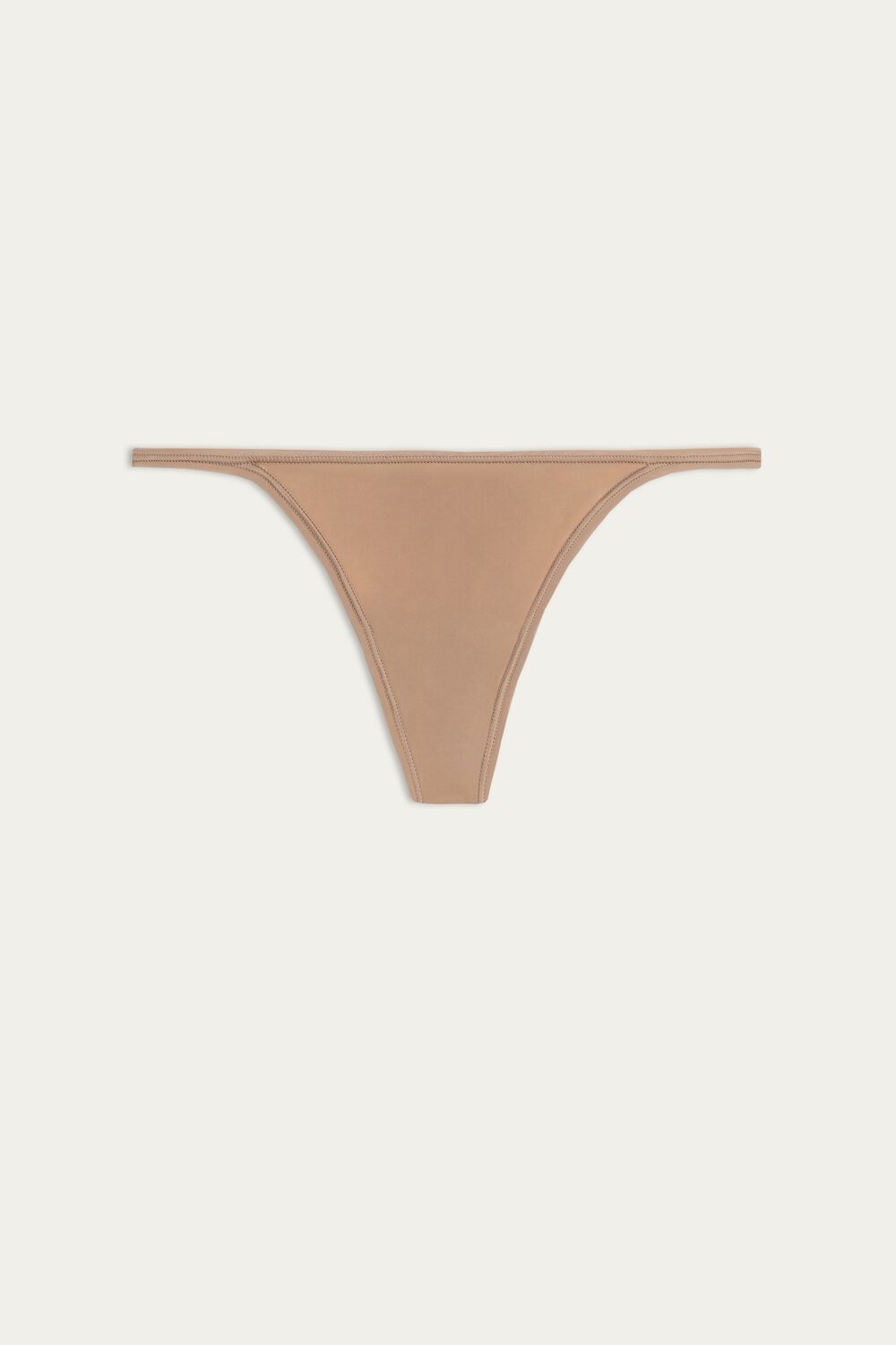 Natural - 417i - Medium Beige Intimissimi Thong with Ultralight Microfiber Straps | STKFI9851