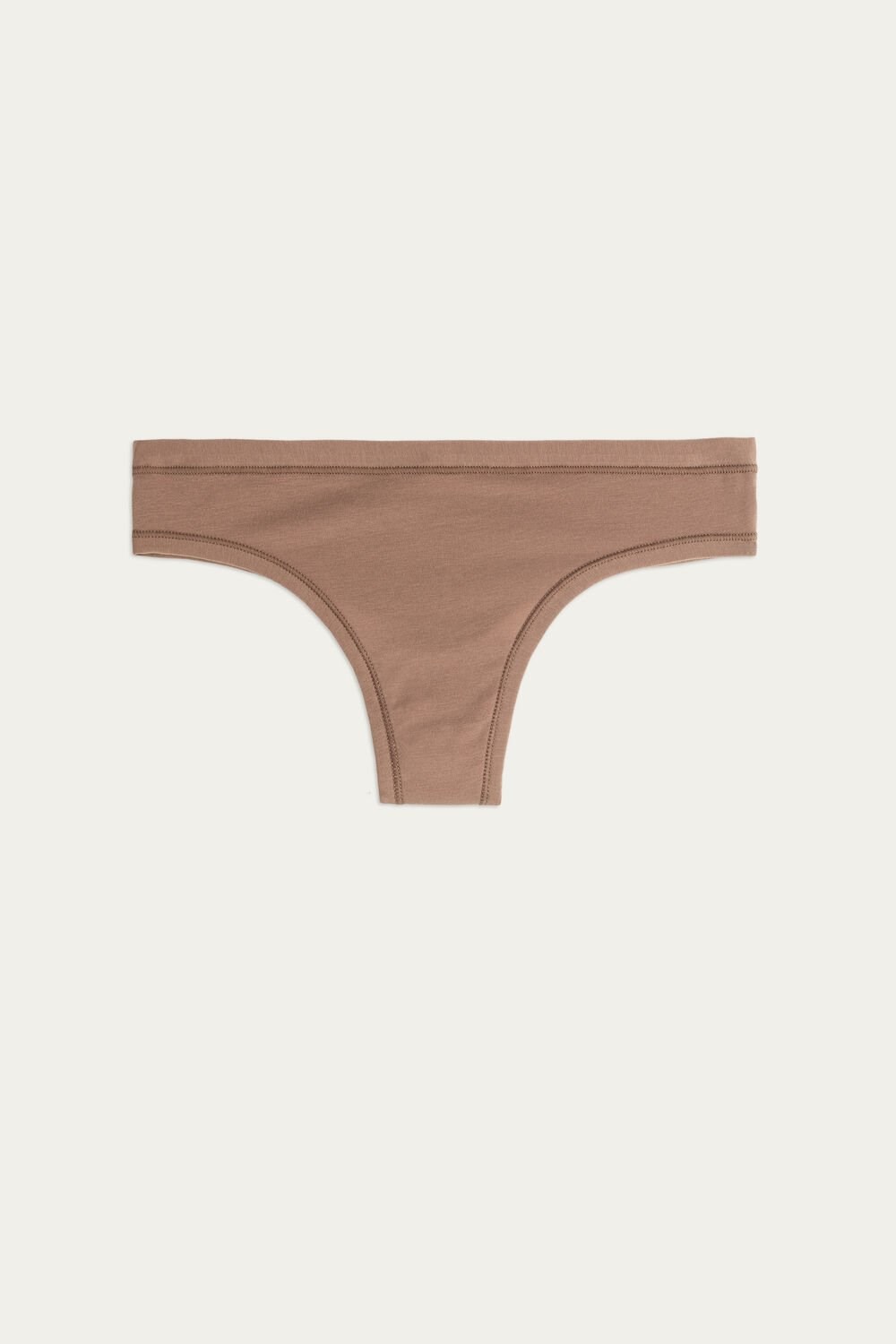 Natural - 502i - Dark Beige Intimissimi Brazilian Panties in Ultralight Supima® Cotton | JHUXK2631