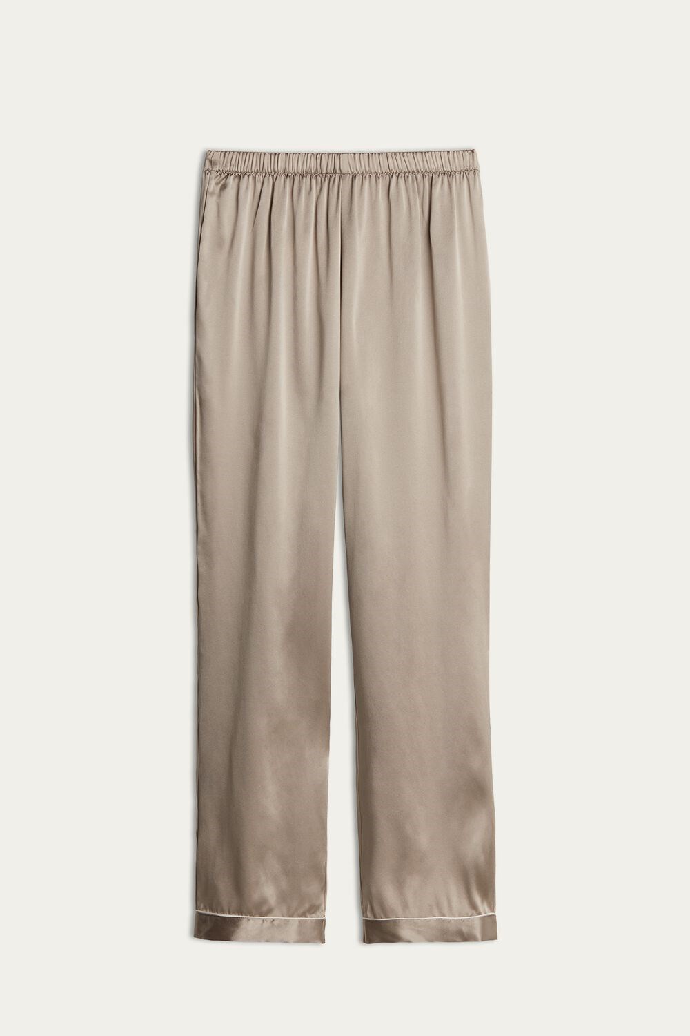 Natural - 651i - Powder Beige Intimissimi Silk Satin Pajama Pants | BYCAH1098