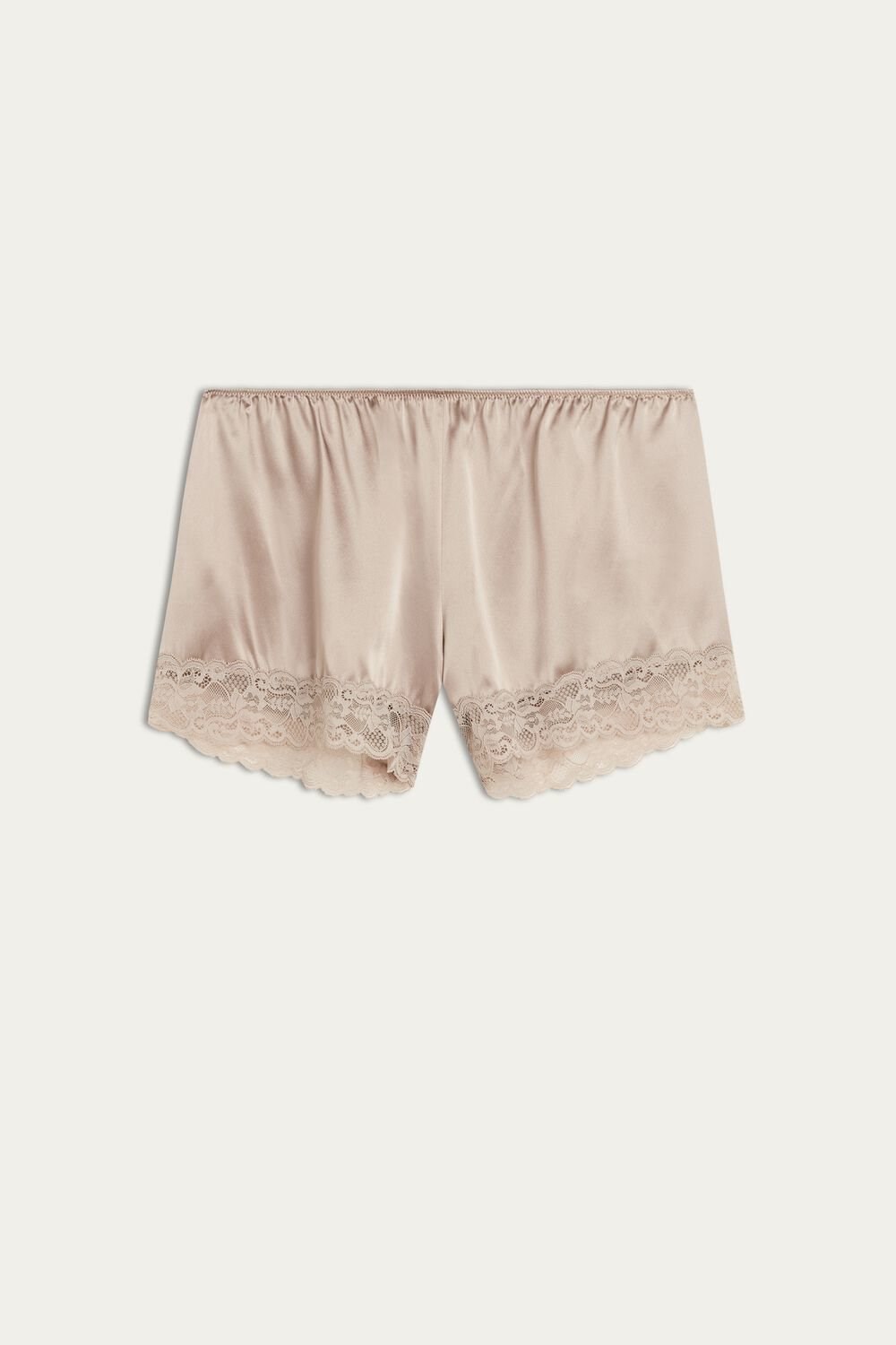 Natural - 651i - Powder Beige Intimissimi Silk Shorts | YIMNZ3647