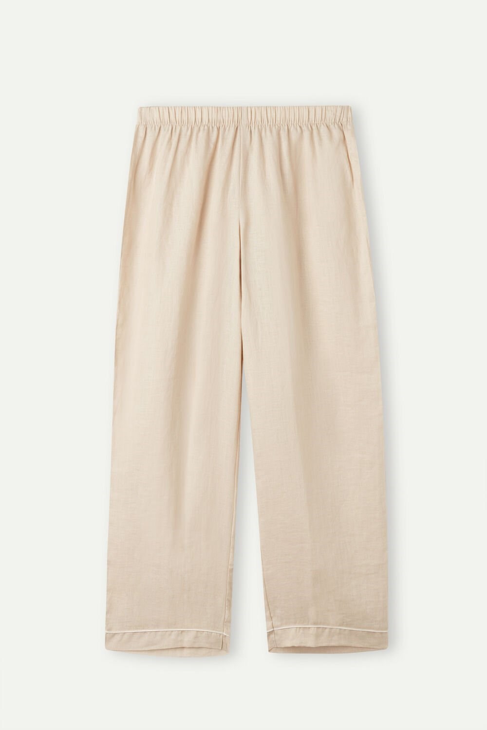 Natural - 913i - Rope Beige Intimissimi Yacht Night Linen Pants | AYTSB9216