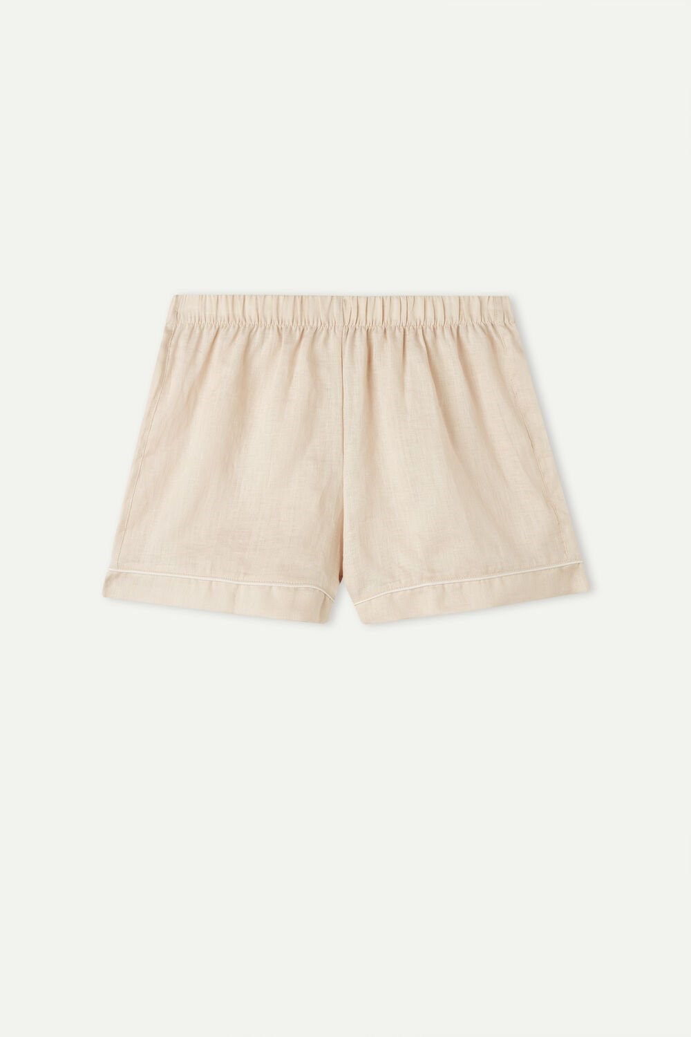 Natural - 913i - Rope Beige Intimissimi Yacht Night Linen Shorts | KIFBG4610