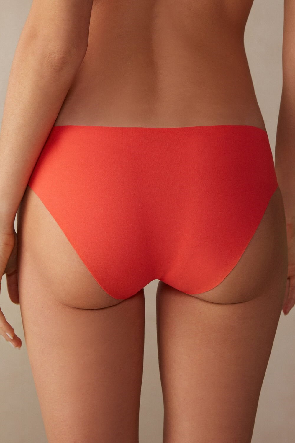 Orange - 219j - Flame Scarlet Intimissimi Seamless Supima® Cotton Panties | UOJBN2348