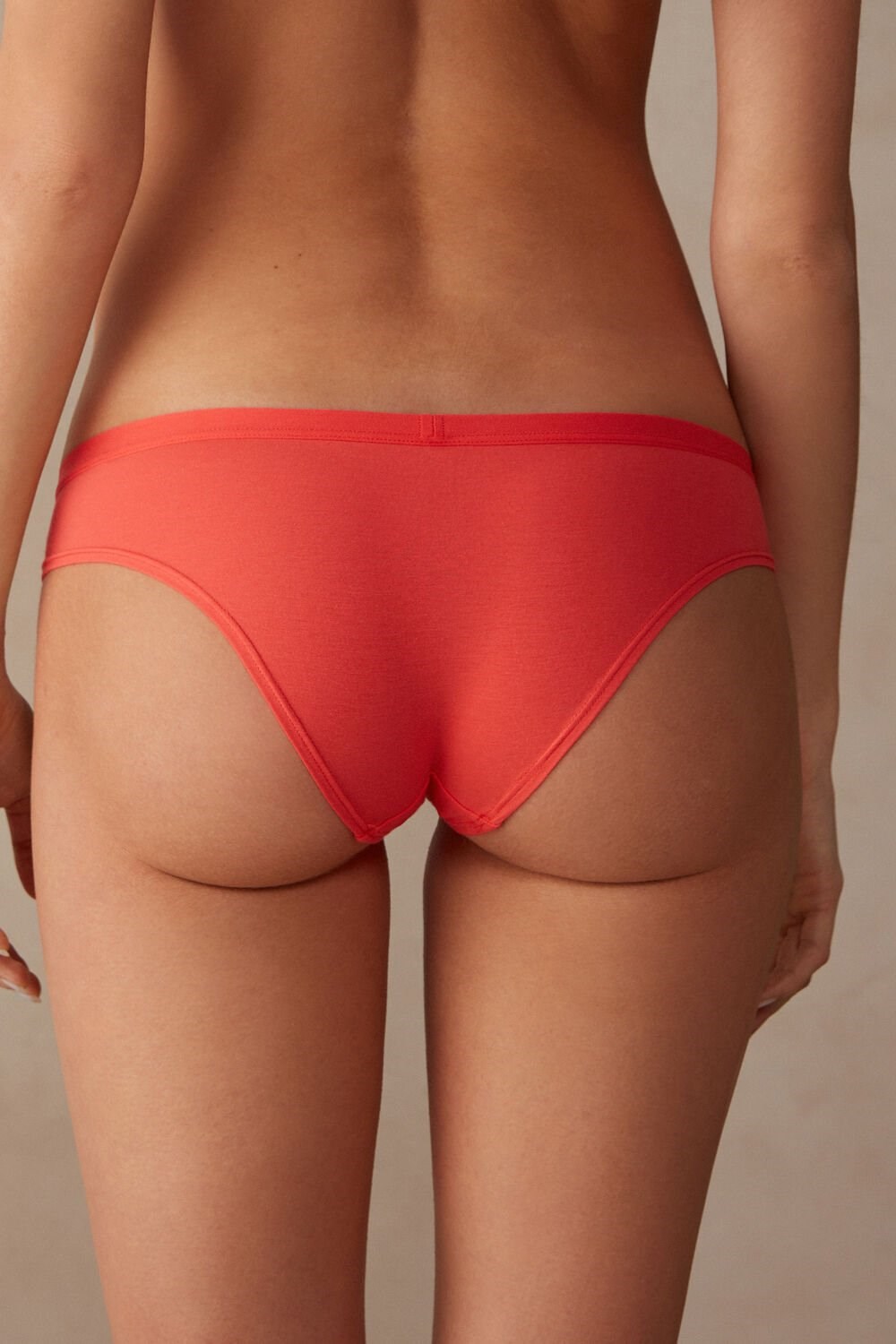 Orange - 219j - Flame Scarlet Intimissimi Cotton Panties | YXJRU5206