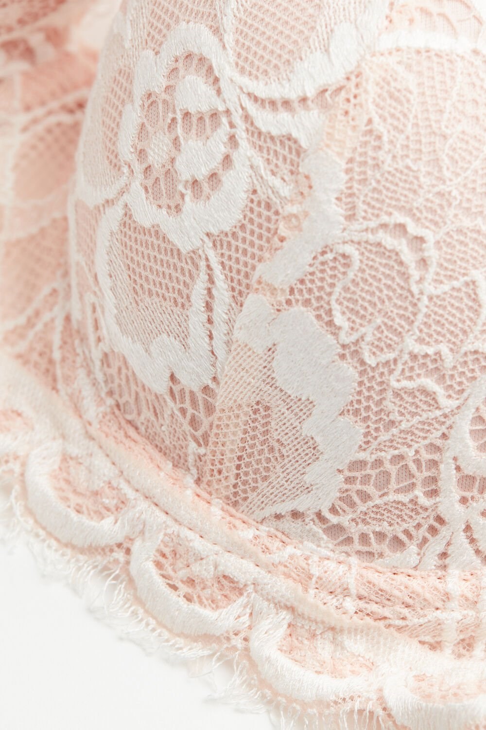 Pale Pink - 885i - Light Pink / Ivory Intimissimi Floral Groove Sofia Balconette Bra | OVHYT1872