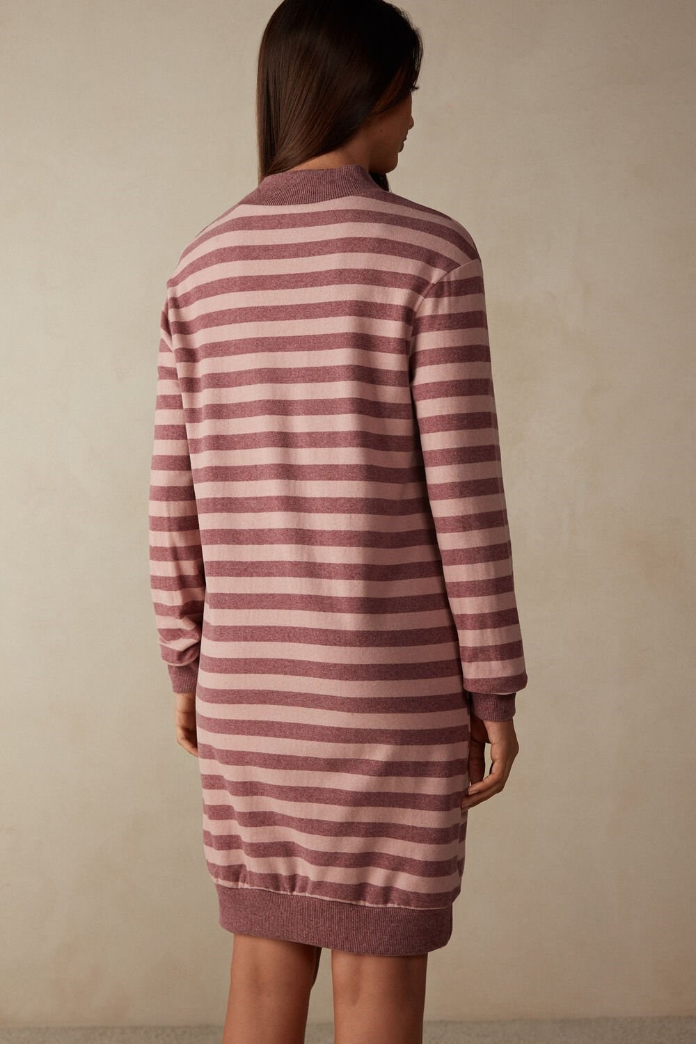 Pink - 158j - Pink / Dark Pink Stripe Intimissimi Winter Candies Striped Night Shirt | ZQERF7453