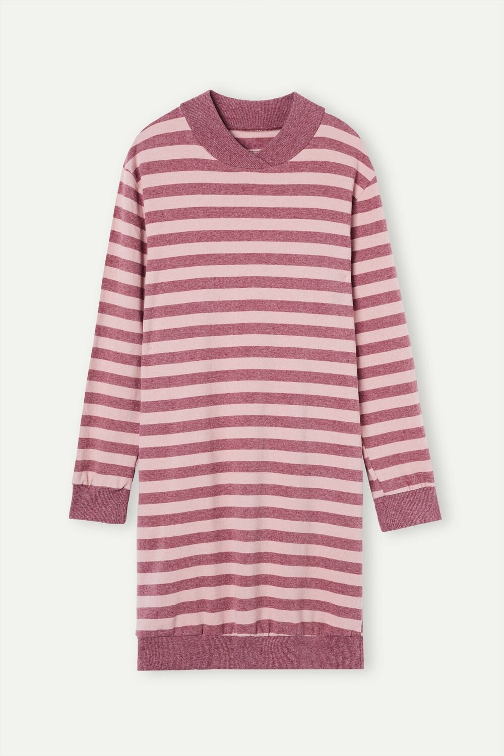 Pink - 158j - Pink / Dark Pink Stripe Intimissimi Winter Candies Striped Night Shirt | ZQERF7453