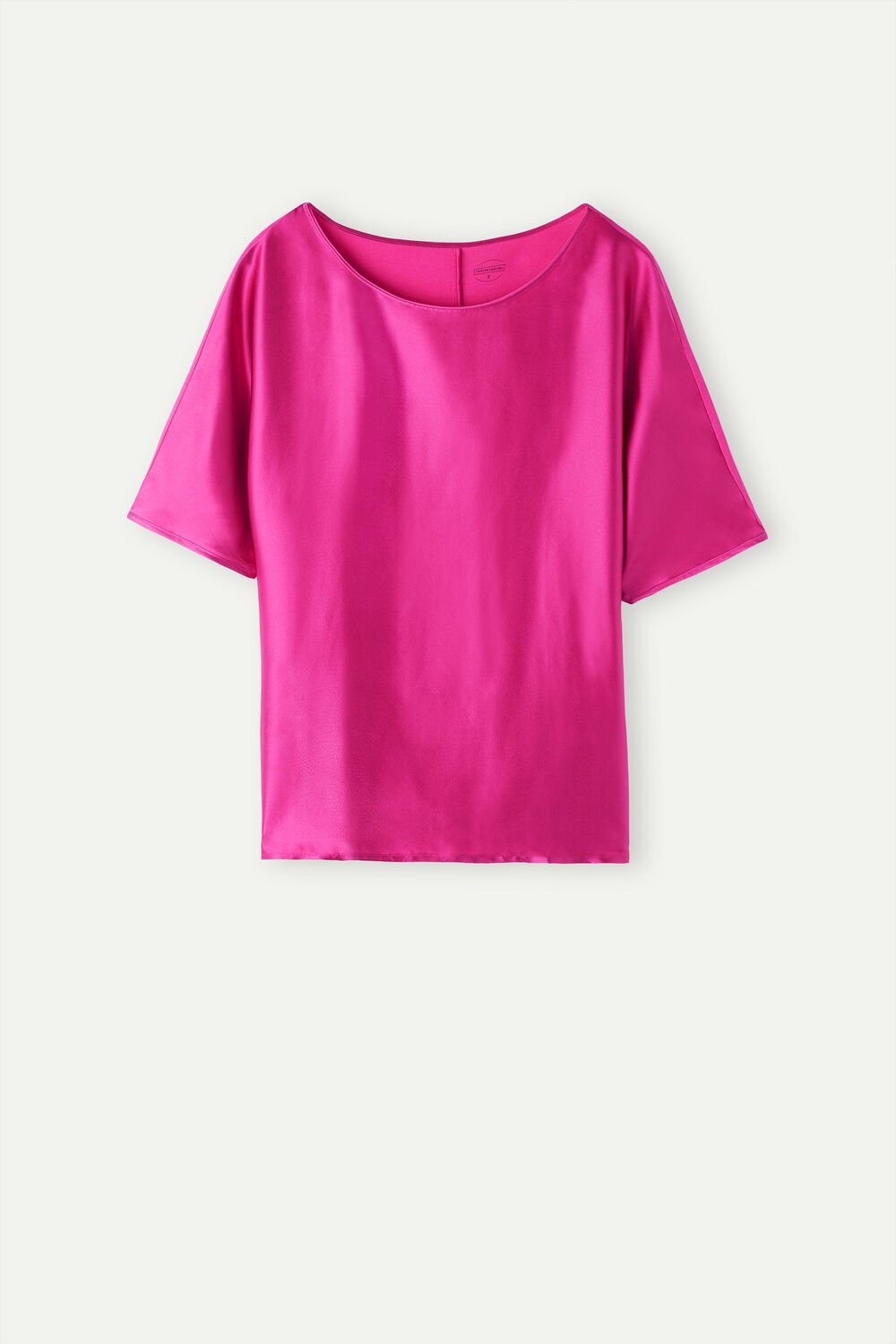 Pink - 206j - Valentine Pink Intimissimi Short Sleeve Silk and Modal Top | SNMUT2651