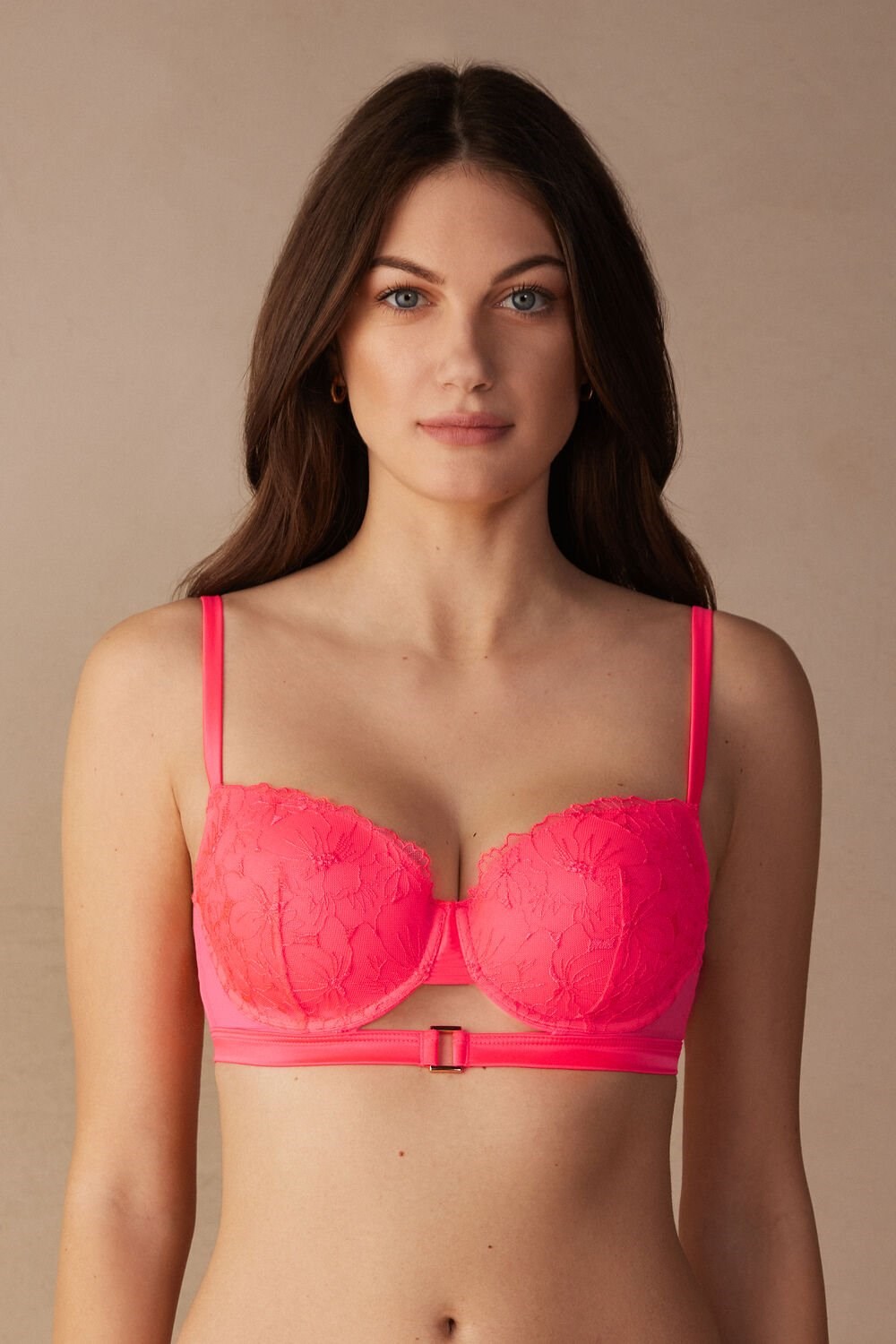 Pink - 209j - Lollipop Pink Intimissimi Pure Joy Sofia Balconette Bra | EARVF9176