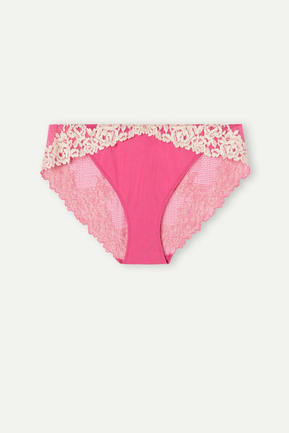 Pink - 213j - Valentine Pink / Ivory Intimissimi Pretty Flowers Panties | ZYIQS3851