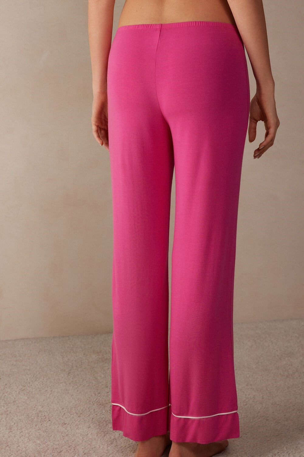 Pink Intimissimi Pretty Flowers Full Length Modal Pants | CVUAR2347