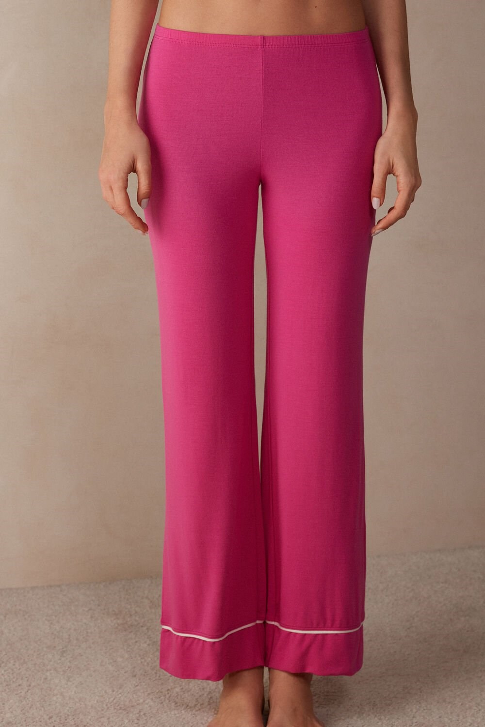 Pink Intimissimi Pretty Flowers Full Length Modal Pants | CVUAR2347