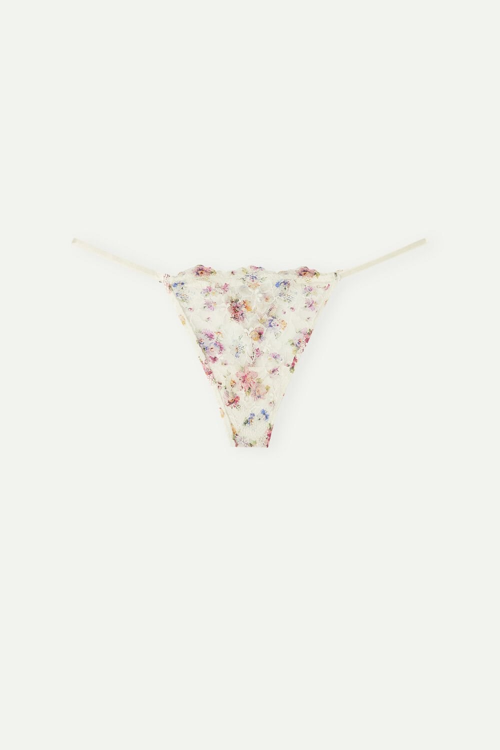 Print - 208j - White Spring Bouquet Print Intimissimi Dreaming of Spring String Thong | NMTVF7943