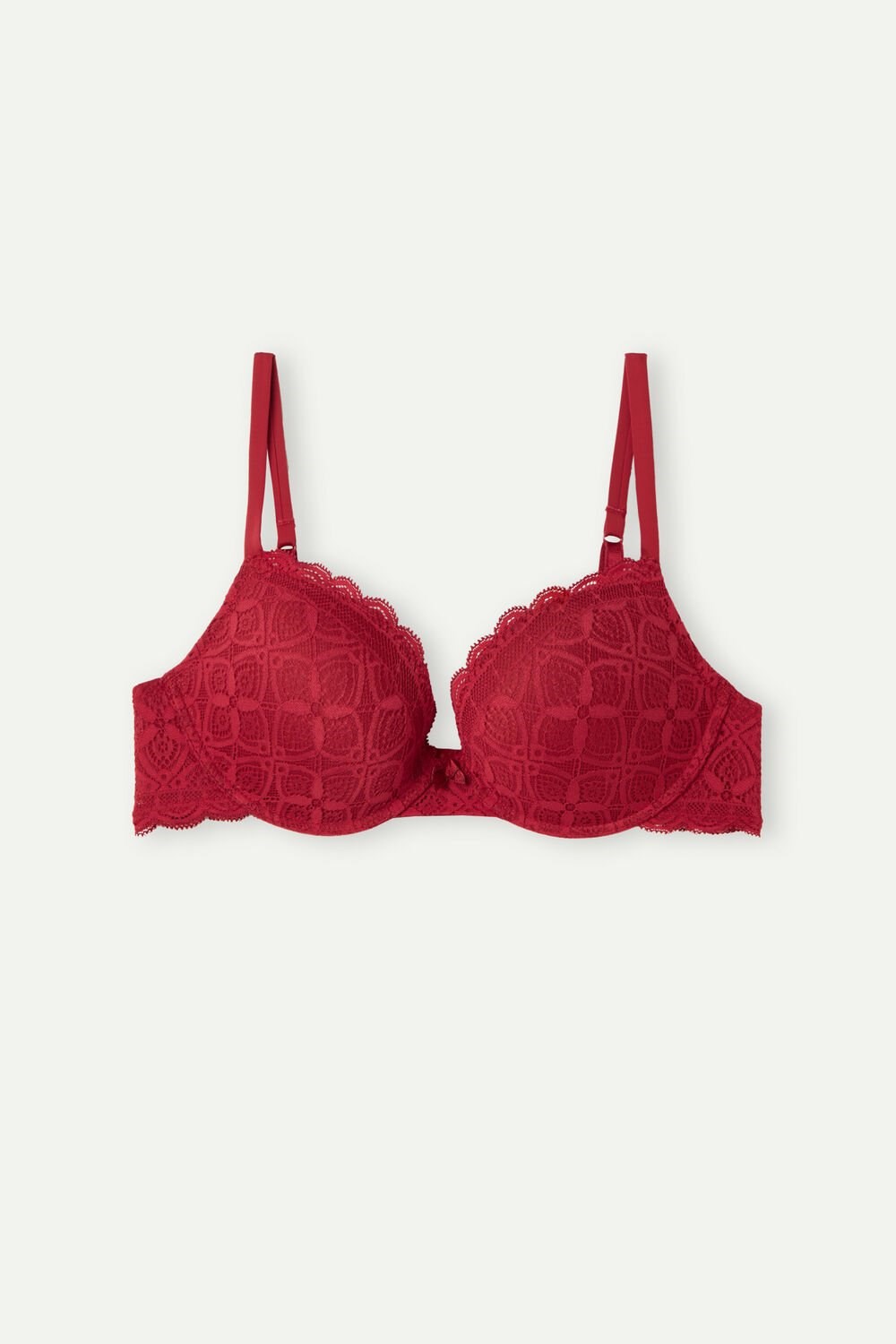 Red - 1473 - Red Intimissimi Elettra Super Push-up Bra in Lace | ICPAN6243