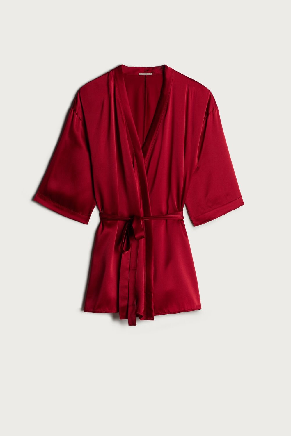 Red - 1473 - Red Intimissimi Silk Kimono | CZWBT8640