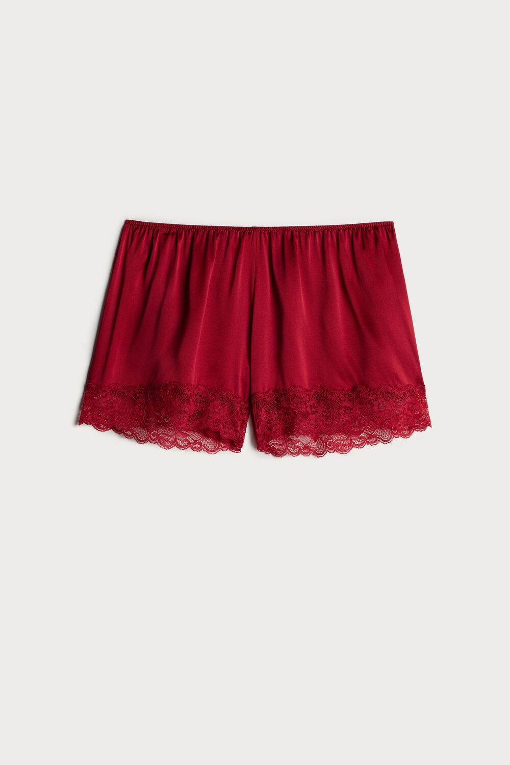 Red - 1473 - Red Intimissimi Silk Shorts | IYKBV5069