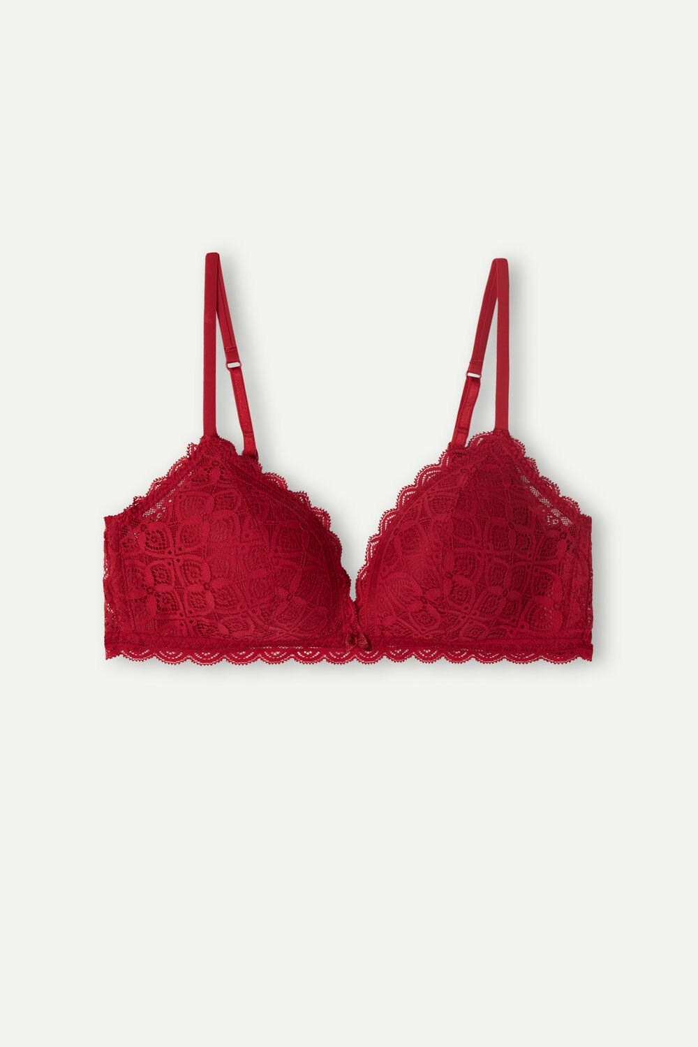 Red - 1473 - Red Intimissimi Tiziana Triangle Bra in Lace | JSRCQ6429