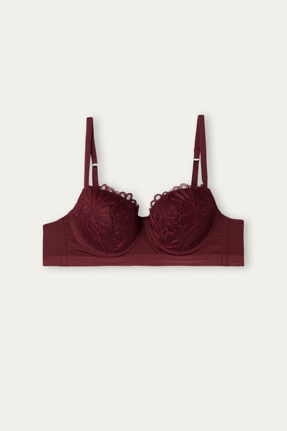 Red - 741i - Dark Red Intimissimi Romantic Life Sofia Balconette Bra | BDTSO8731