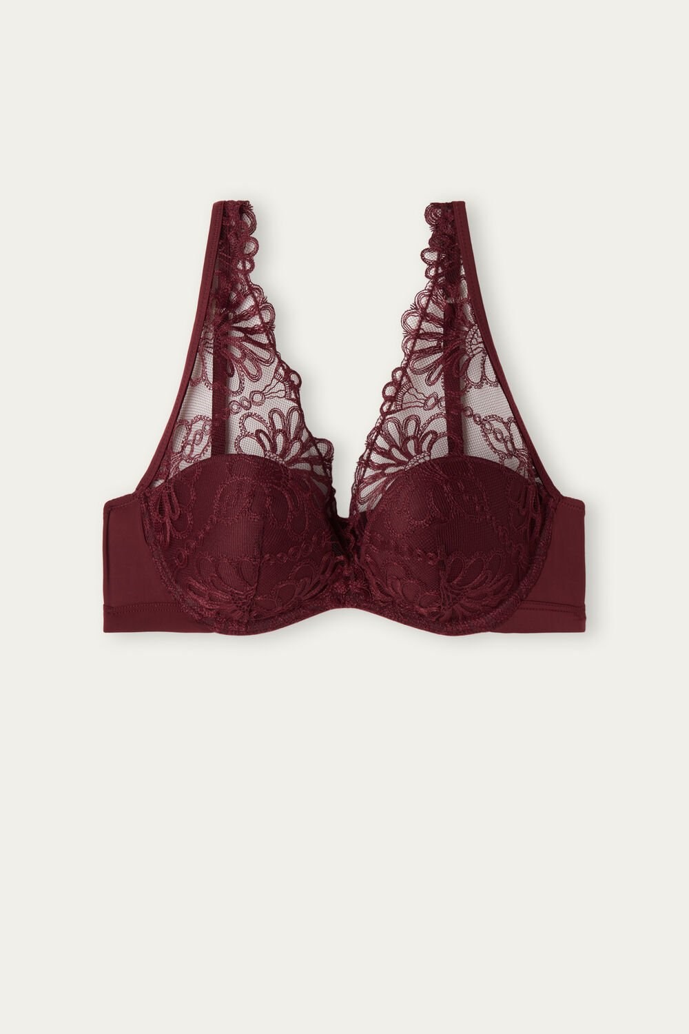 Red - 741i - Dark Red Intimissimi Romantic Life Giorgia Balconette Bra | WUVHM2584