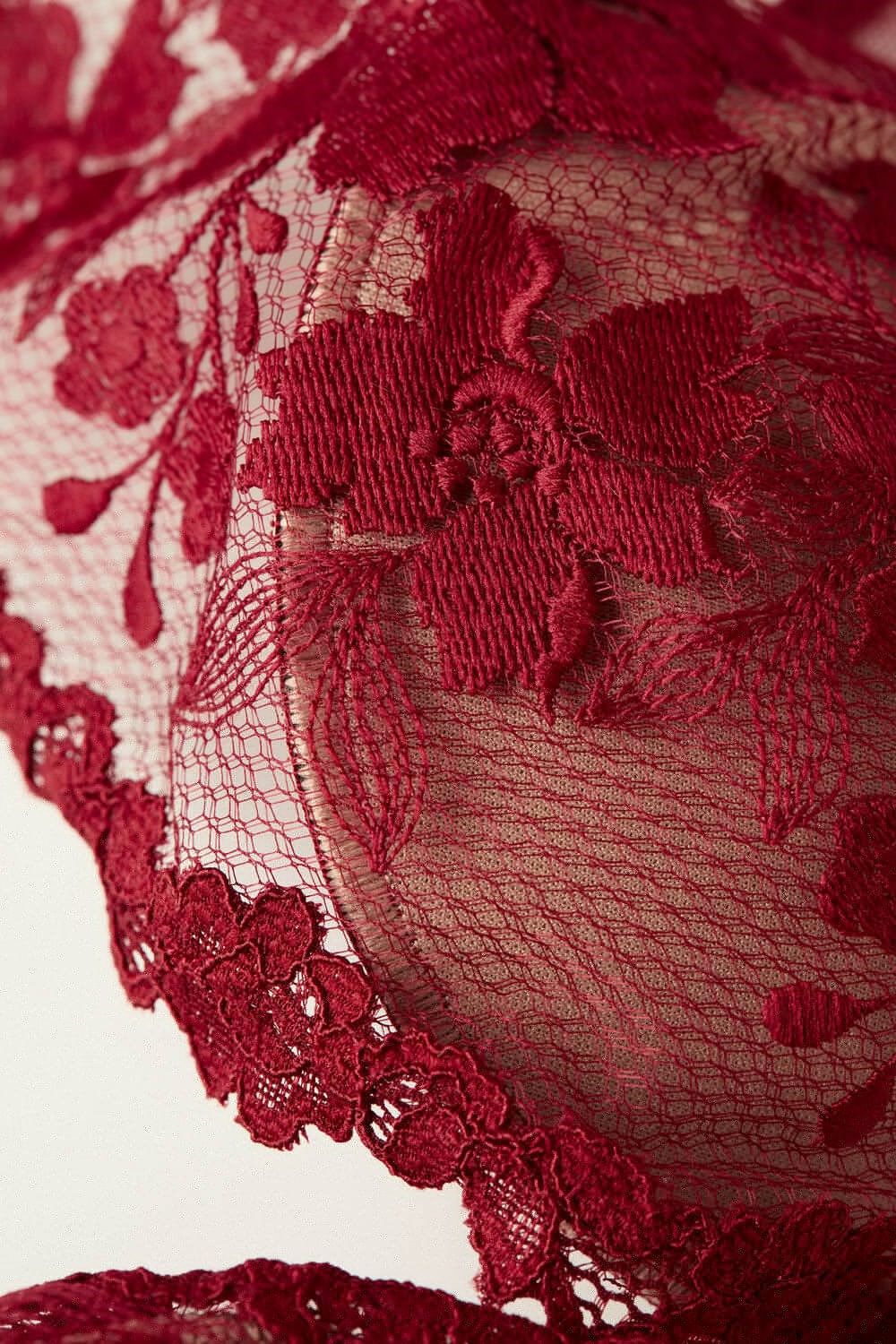 Red - 993i - Ribbon Red Intimissimi In Full Bloom Elena Balconette Bra | EUWHM9438