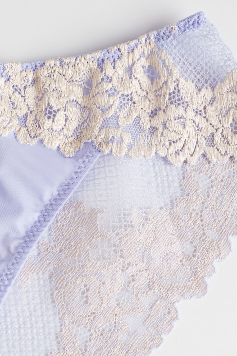 Violet - 214j - Sweet Lavender / Ivory Intimissimi Pretty Flowers Panties | VFOIL8291