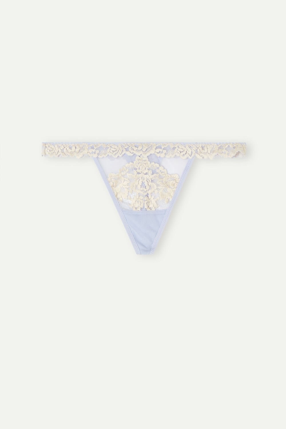 Violet - 214j - Sweet Lavender / Ivory Intimissimi Pretty Flowers String Thong | ZJMNP8306