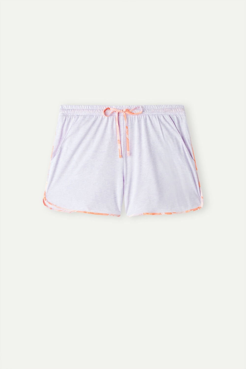 Violet - 3059 - Bianco Intimissimi Iris and Apricot Supima® Ultrafresh Cotton Shorts | EAQLR2954