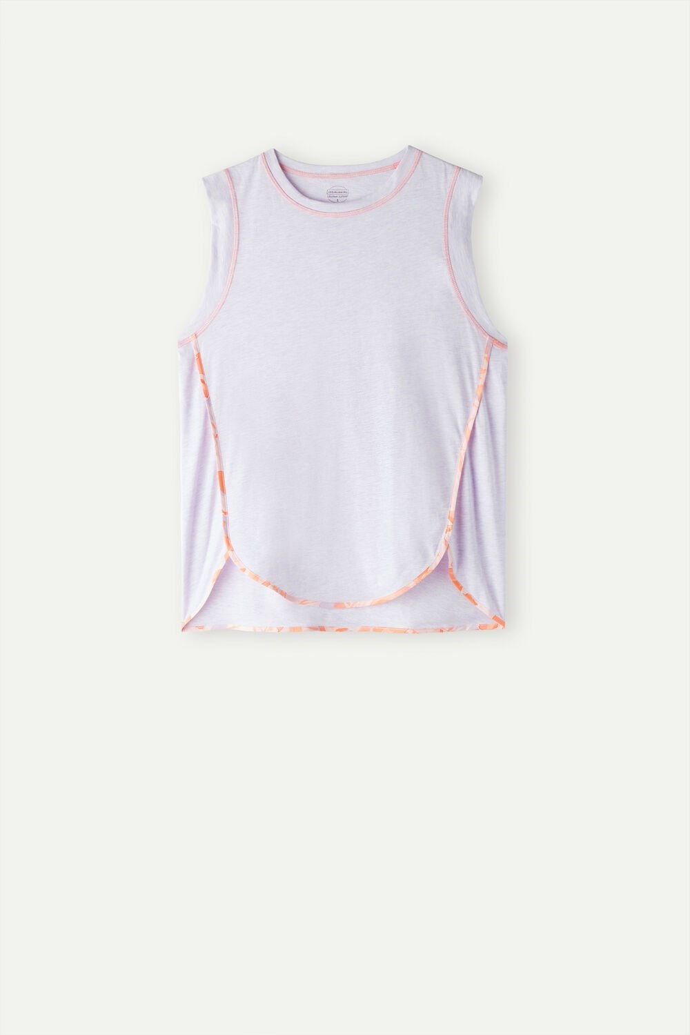 Violet - 3059 - Bianco Intimissimi Iris and Apricot Ultrafresh Supima® Cotton Tank Top | IDSOL5628